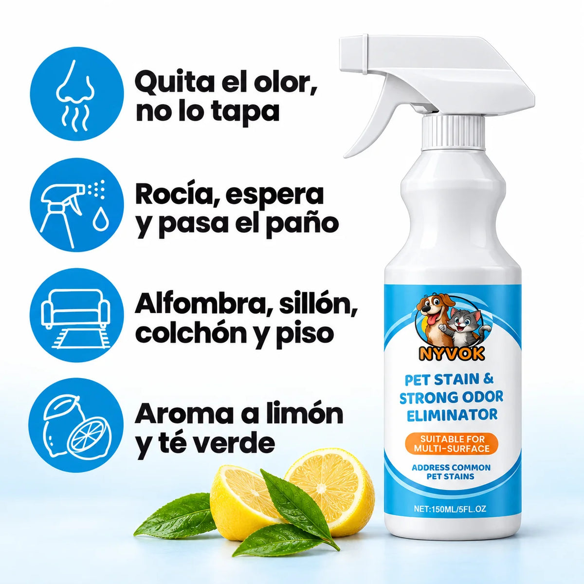 NYVOK™ Spray Quita Manchas y Olor a Orines