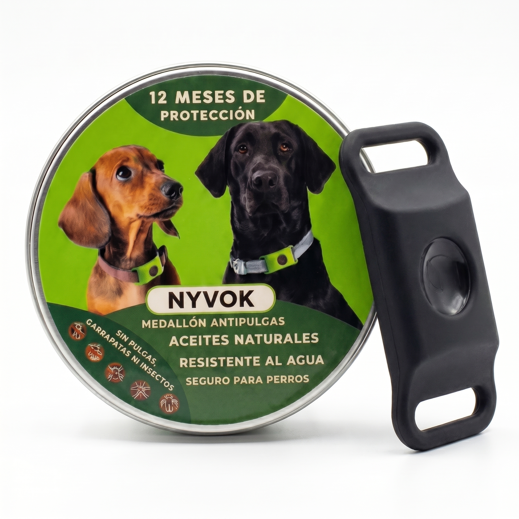 Medallón Antipulgas Para Perros - 12 Meses De Protección